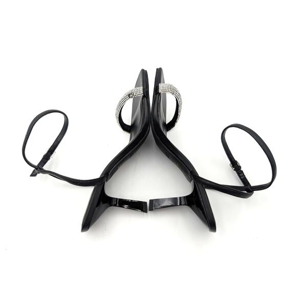 Open Edit Taytum Ankle Strap Sandal Open Toe Women's Black Size US7M EU37.5 - Picture 5 of 16